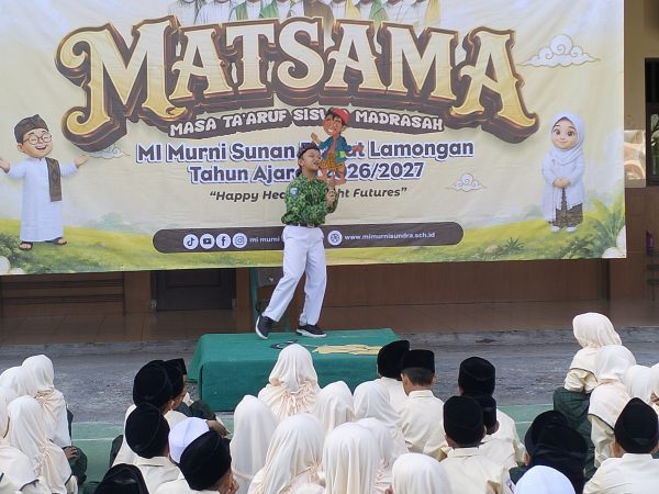 MI Ma'arif NU Sunan Drajat Lamongan Gelar MATAMUDA 2026, Murid Baru Kelas I Antusias Ikuti Edukasi Anti-Bullying Bersama Polri